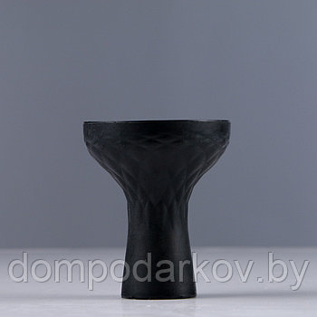 Чаша для кальяна силиконовая, фанел, черная, 8х8х9.5 см