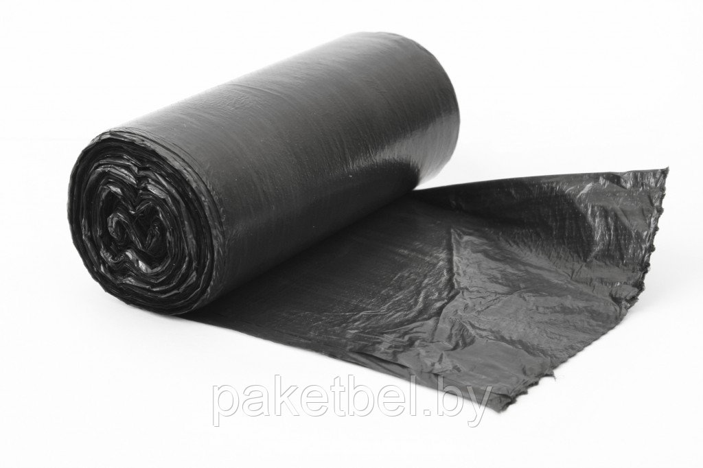 Пакеты для МУСОРА ЭКОНОМ 20 мкм, черный, 120 литров / 10 штук в рулоне, фото 1