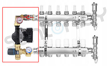 Смесительный узел AFRISO арт. 9050100 для теплого пола с насосом Grundfos, фото 2