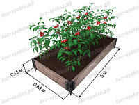 Грядка из ДПК 5х0.65х0.15 (Комплектация: 6 стык.шарнира, 6 колышка(ов) 26 см, саморезы, заглушка 6 шт.)