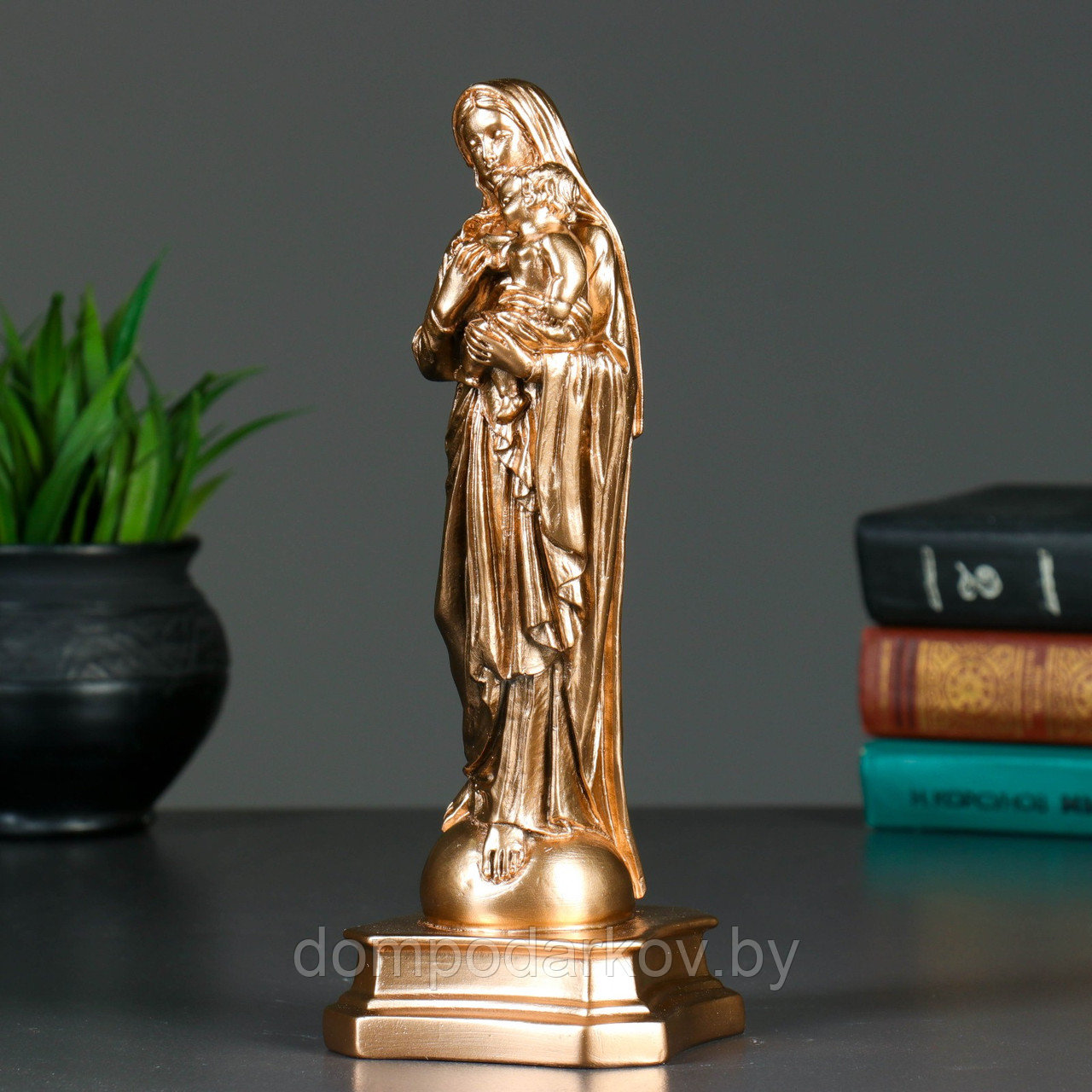 Фигура "Дева Мария с младенцем" бронза,золото 25 см - фото 2 - id-p130995308