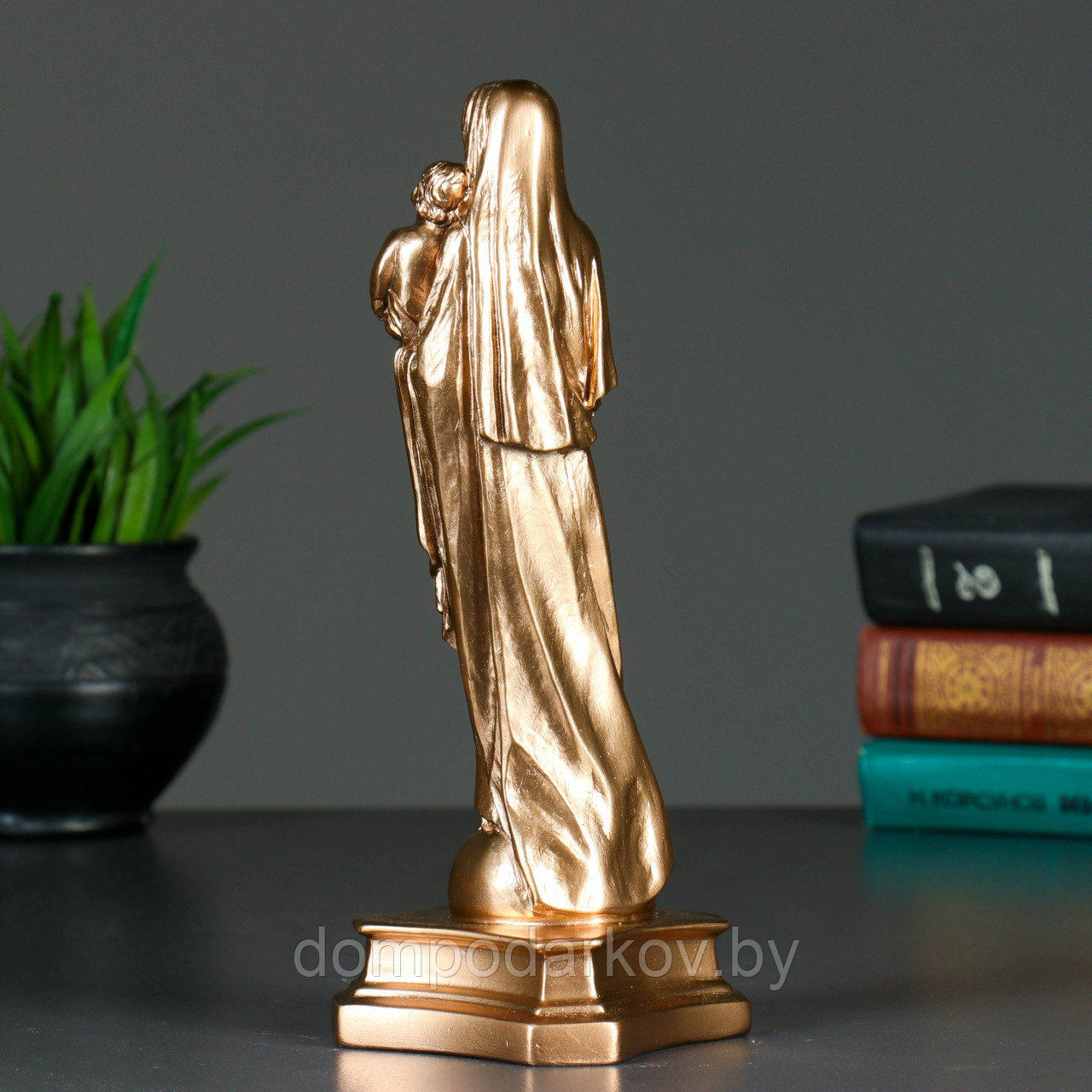 Фигура "Дева Мария с младенцем" бронза,золото 25 см - фото 3 - id-p130995308
