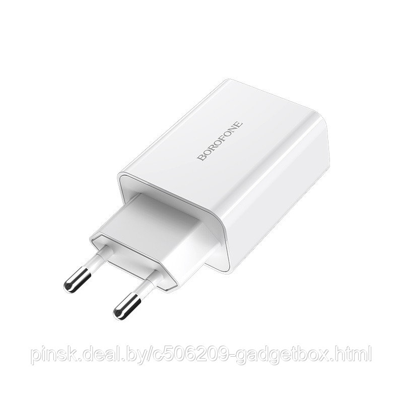 Сетевое зарядное устройство Quick Charge Borofone BA21A 3A 1*USB - фото 3 - id-p130057167