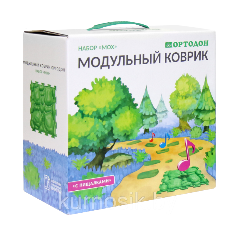 Модульные коврики ОРТОДОН, набор «Мох» (6 пазлов)