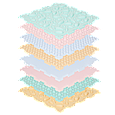 Модульные коврики ОРТОДОН, набор «Малыш», пастельные цвета (8 пазлов), фото 2