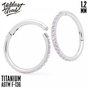 Кольцо-кликер Twilight Pink Implant Grade 1.2 мм титан (1,2*8мм)