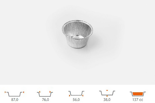 Форма для выпечки из алюминиевой фольги круглая, Ø56 h38 мм, 100 шт - фото 2 - id-p131023053