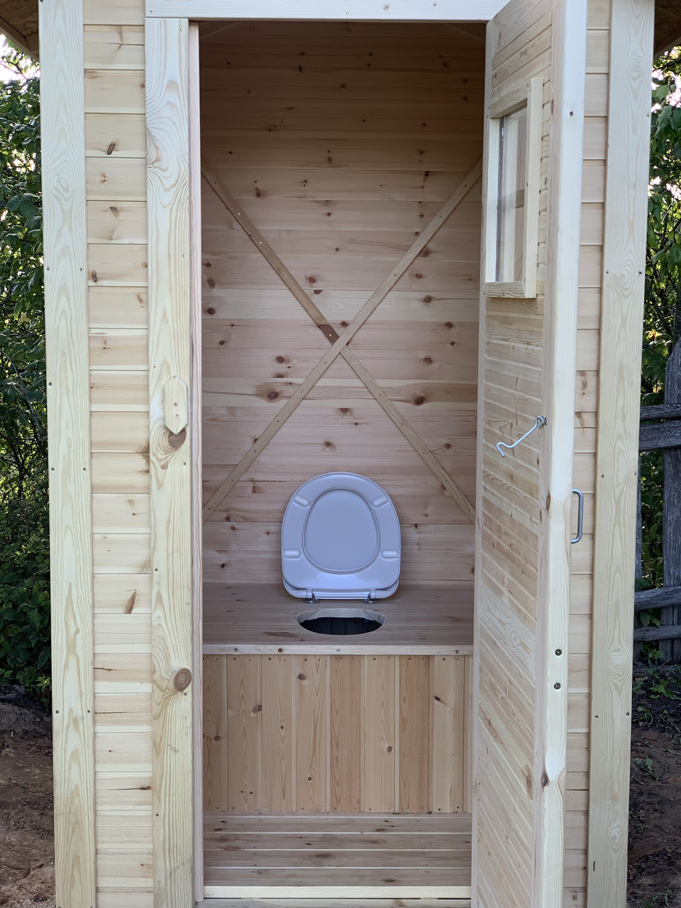 Туалет деревянный для дачи - фото 3 - id-p131043514