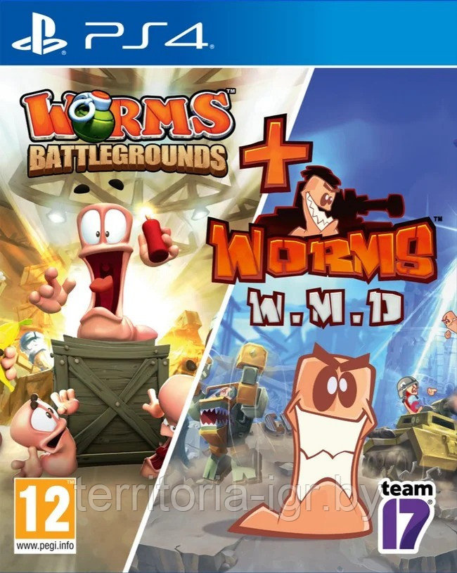 Worms Battlegrounds + Worms W.M.D. PS4 (Английская версия)