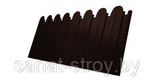 Профнастил С10B фигурный Grand Line 0,5 Quarzit с пленкой RAL 8017 шоколад, фото 2