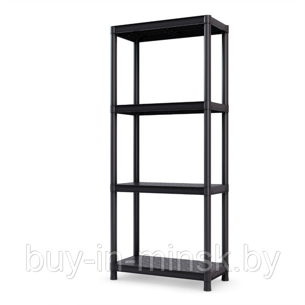 Стеллаж пластиковый 4 полки 60×30×141 см