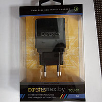 Сетевое зарядное устройство EXPERTS TCU-37 USB (3.0A), черное