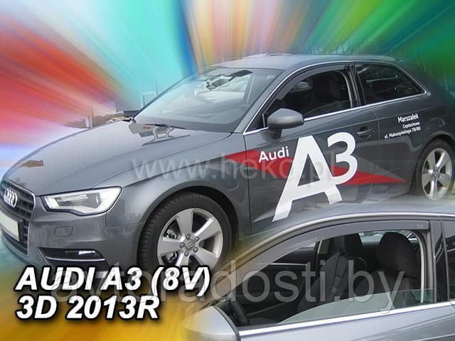 Ветровики вставные для Audi A3 (2013-2020) Sportback / 3 двери / Ауди А3 [10242] (HEKO) - фото 2 - id-p75792573