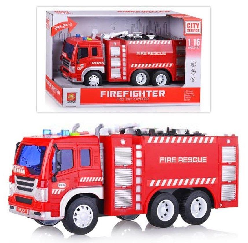 Инерционная пожарная машина, свет/звук, арт.WY350A - фото 1 - id-p131058117