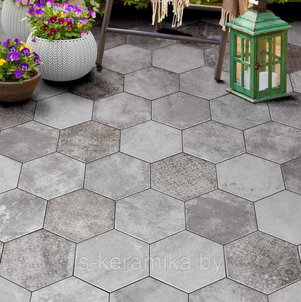 Керамогранит для Ванной Monopole Ceramica Pompeia Hexagonal 20x24cm