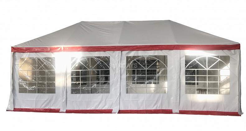 Тент-шатер 4x8 м Sundays PA48201-NEW с шатровой крышей красный - фото 2 - id-p131068822