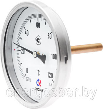 Термометр биметаллический осевой БТ