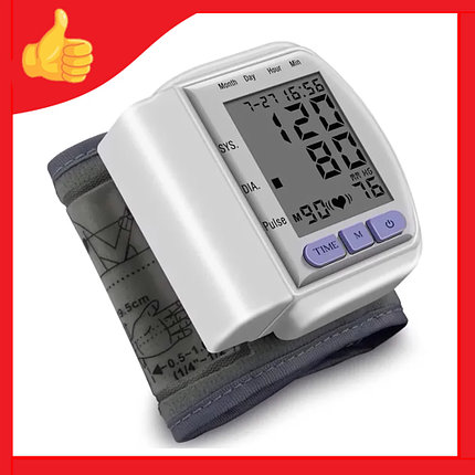 Электронный тонометр на запястье Blood Pressure Monitor CK-102s, фото 2