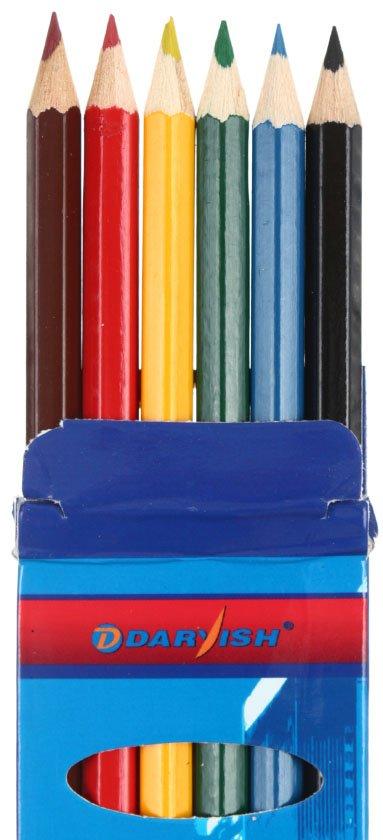 Карандаши цветные Darvish 6 цветов, длина 175 мм, для мальчиков - фото 1 - id-p131172794