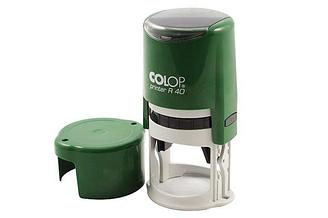 Автоматическая оснастка Colop R40 в боксе для клише печати &#248;40 мм, корпус зеленый