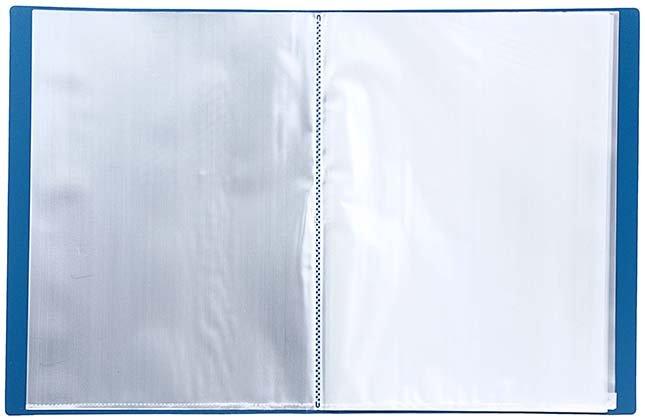 Папка пластиковая на 40 файлов Lite толщина пластика 0,5 мм, синяя - фото 1 - id-p131171737