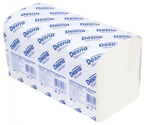 Полотенца бумажные Desna Standart (в пачке) 1 пачка, ширина 230 мм, белые - фото 1 - id-p131170665