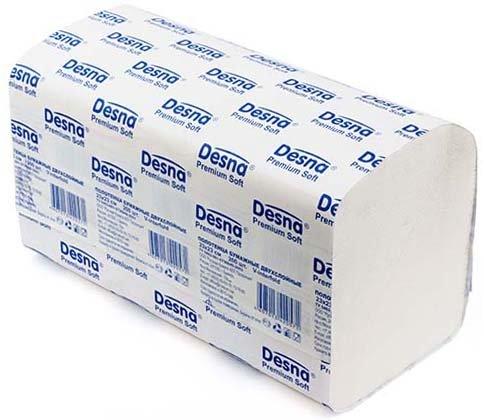 Полотенца бумажные Desna Premium (в пачке) 1 пачка, ширина 230 мм, белые, Soft - фото 1 - id-p131170666