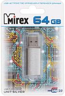 Флэш-накопитель Mirex Unit 64Gb, корпус серебристый