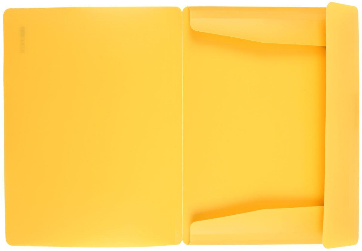 Папка пластиковая на резинке Economix толщина пластика 0,5 мм, желтая - фото 1 - id-p131172818