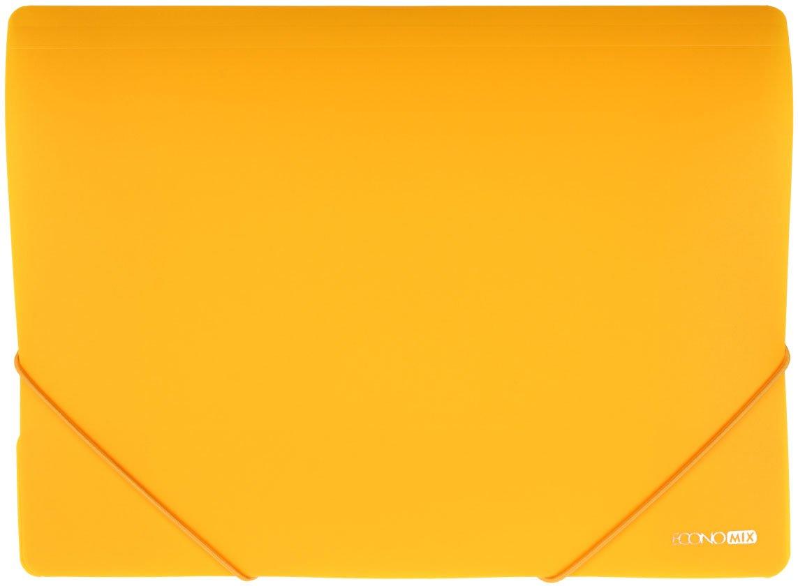 Папка пластиковая на резинке Economix толщина пластика 0,5 мм, желтая - фото 2 - id-p131172818