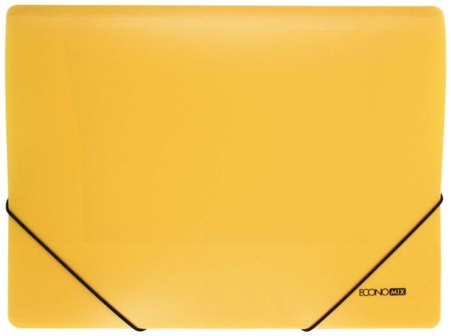 Папка пластиковая на резинке Economix толщина пластика 0,5 мм, желтая - фото 3 - id-p131172818