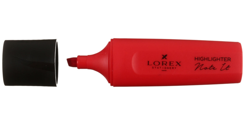 Маркер-текстовыделитель Lorex Note It красный - фото 1 - id-p131176428