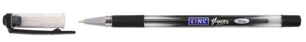 Ручка шариковая Linc Glycer корпус прозрачный, стержень черный - фото 2 - id-p131170676