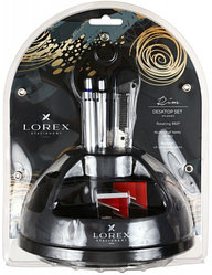 Органайзер настольный поворотный Lorex Rim (в блистере) 10 предметов, черно-серый