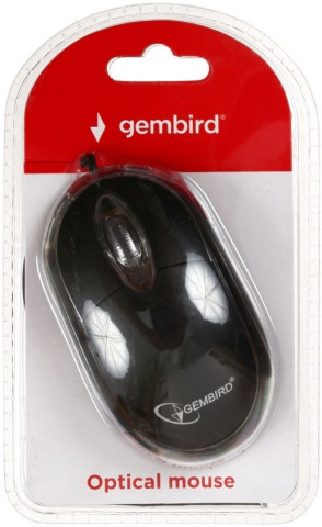 Мышь компьютерная Gembird MUS-U-01-BKT USB, проводная, черная - фото 2 - id-p131176434