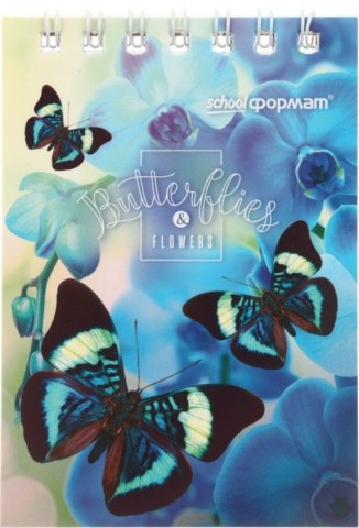 Блокнот на гребне «Бабочки на цветах» 70*100 мм, 40 л., клетка - фото 2 - id-p131175101