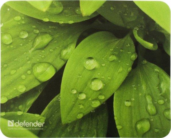 Коврик для мыши Defender Sticker 220*180*0,4 мм, «Зеленые листья» - фото 1 - id-p131171800