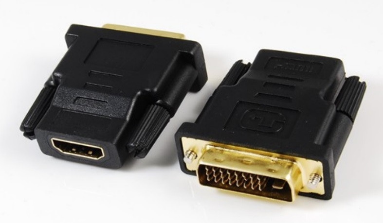 Переходник DVI-D ( 24+1 ) штекер-HDMI гнездо ( пластик-золото ) - фото 2 - id-p68511703