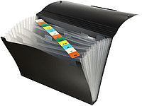 Папка пластиковая объемная 6 отделений OfficeSpace 330*240*20 мм, черная