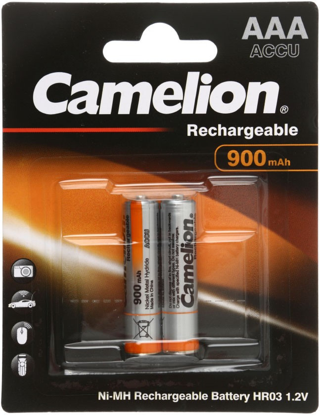 Аккумулятор Camelion Rechargeable Accu AAA, 1.2V, 900 mAh - фото 1 - id-p131171826
