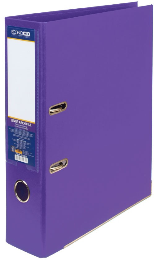 Папка-регистратор Lux Economix с двусторонним ПВХ-покрытием корешок 70 мм, фиолетовый - фото 3 - id-p131175157