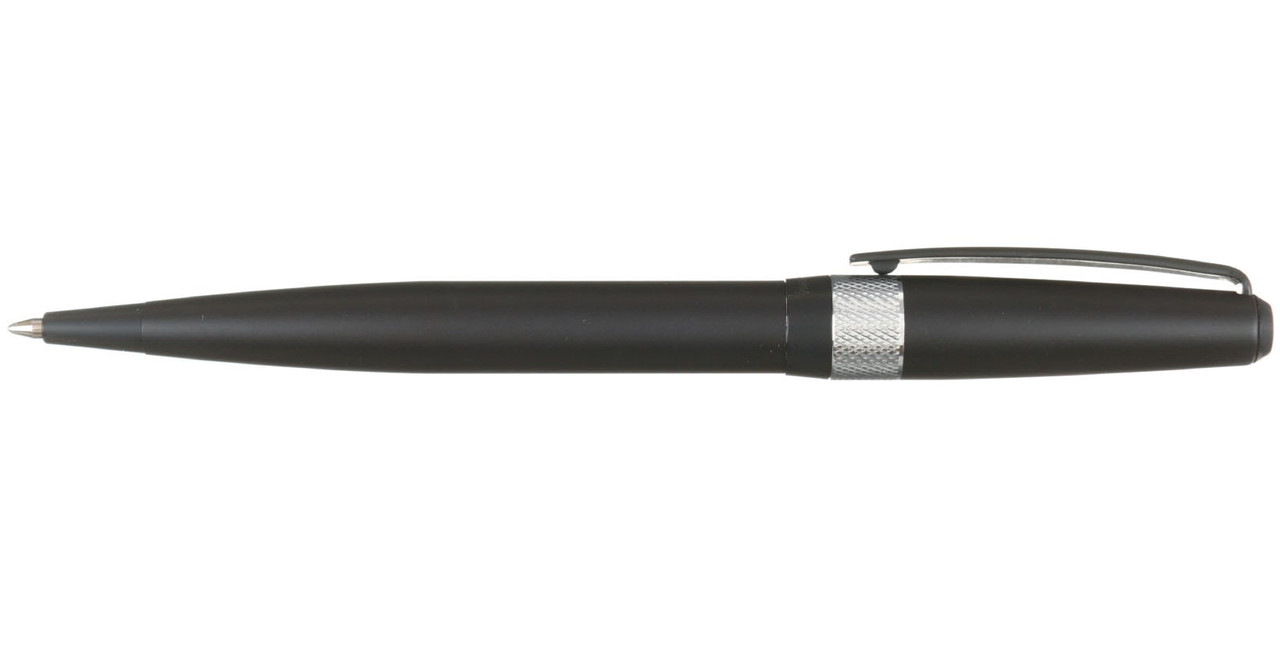 Ручка подарочная шариковая Manzoni Conti корпус черный матовый металл - фото 1 - id-p131175158