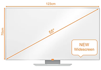 Доска магнитно-маркерная Nobo Widescreen Nano Clean 123*70 см (55"), с полкой