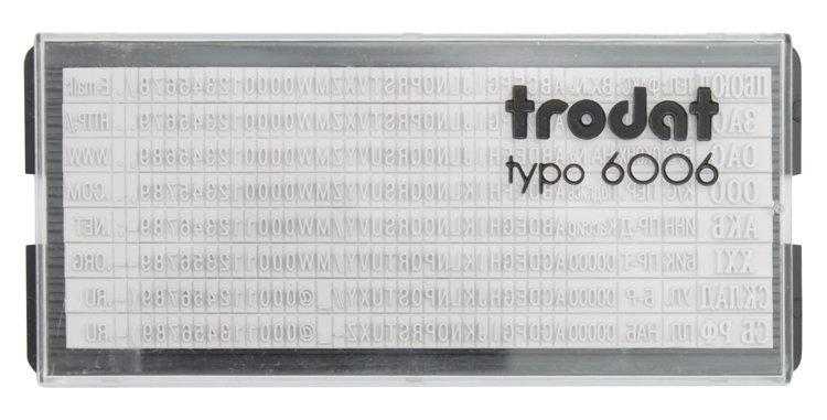 Касса символов для самонаборных штампов Trodat typo 6006 312 символов, высота основного шрифта 2,2 мм, шрифт - фото 2 - id-p131172915