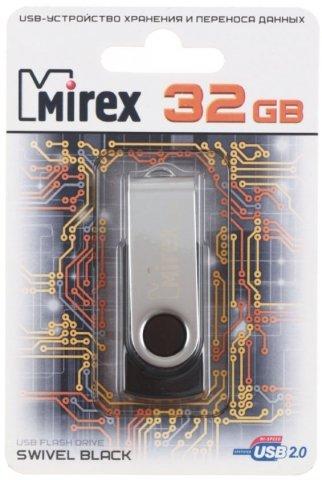 Флэш-накопитель Mirex Swivel 32Gb, корпус черный - фото 1 - id-p131172917