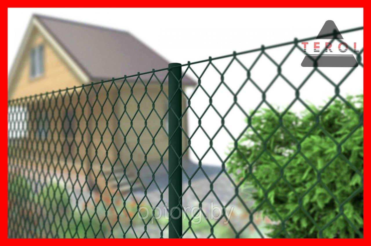 Забор из сетки рабицы высота 1.5 метра - фото 3 - id-p131178564