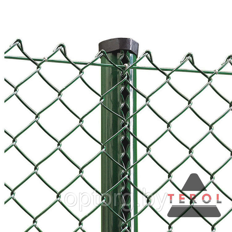 Забор из сетки рабицы высота 1.5 метра - фото 1 - id-p131178564