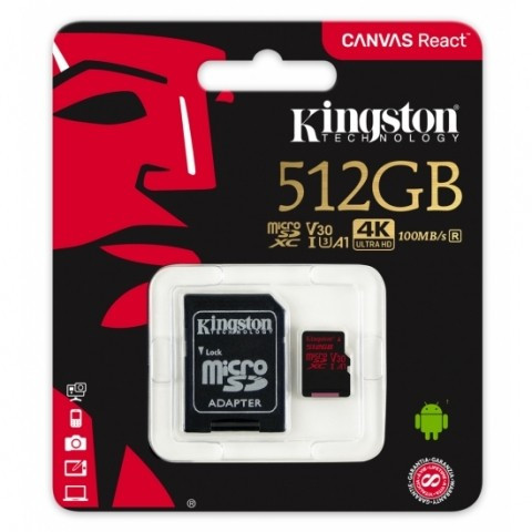 Карта памяти SecureDigital Micro SDXC Canvas React 512 Гб - фото 2 - id-p131175183