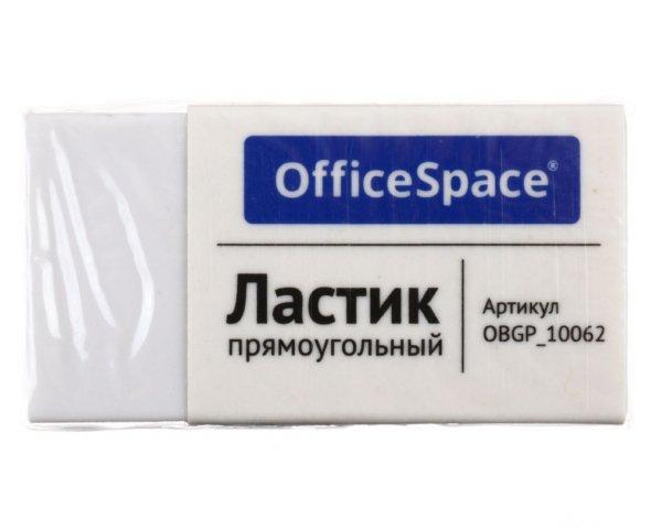 Ластик OfficeSpace 38*20*10 мм, белый - фото 1 - id-p131174094