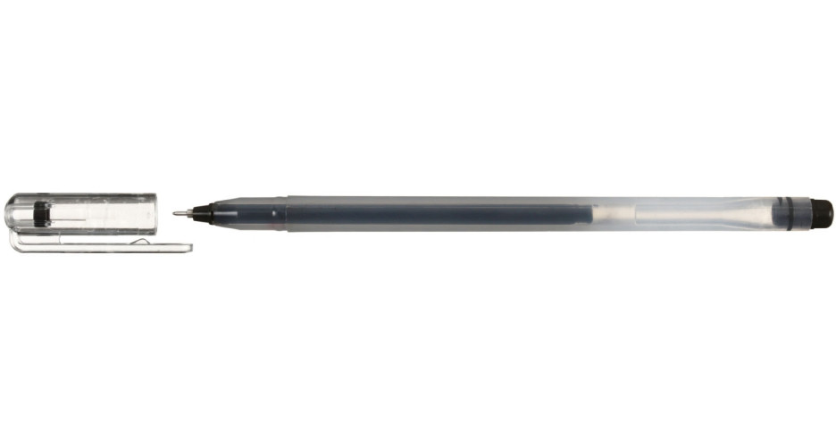 Ручка гелевая одноразовая Crown Multi Jell корпус прозрачный, стержень черный - фото 1 - id-p131176525